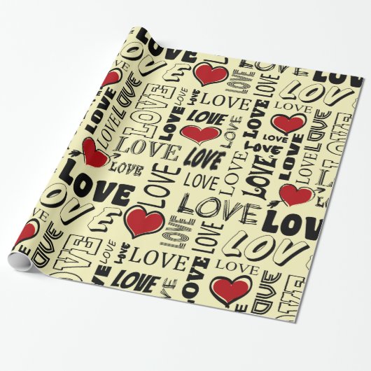 Papier Cadeau Amour (Déroulé)