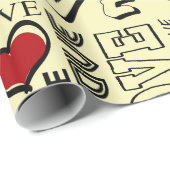 Papier Cadeau Amour (Coin rond)