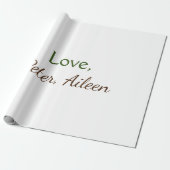 Papier Cadeau amour ajouter un nom simple texte modifiable minim (Déroulé)