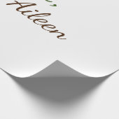 Papier Cadeau amour ajouter un nom simple texte modifiable minim (Coin)