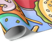 Papier Cadeau amour alimentaire (Coin rond)