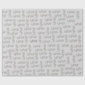 Papier Cadeau Amour Amandes Fleurit Sur Argent (Plat)