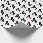 Papier Cadeau Amour américain de bouledogue (despote) (Coin)