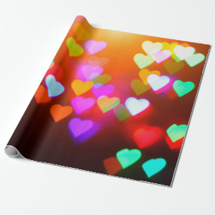 Papier Cadeau Amour arrière - plan de bokeh