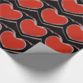 Papier Cadeau Amour Attractif Coeurs rouges Papier d'enveloppeme (Coin)