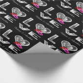 Papier Cadeau AMOUR avec la photo et les baisers de couples (Coin)