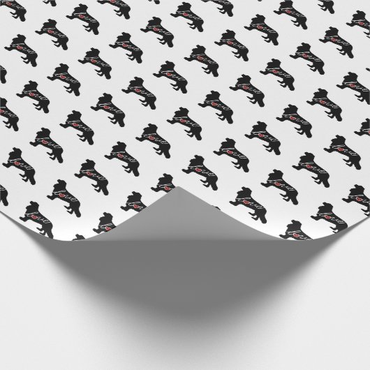 Papier Cadeau Amour cavalier d'épagneul du Roi Charles (Coin)