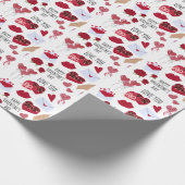 Papier Cadeau Amour coeur heureux valentine's day (Coin)