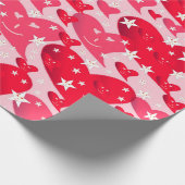 Papier Cadeau amour + coeur, script + motif, couleur + décent, (Coin)