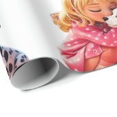 Papier Cadeau Amour de chiot (Coin rond)