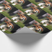 Papier Cadeau Amour de chiot de beagle (Coin)