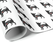 Papier Cadeau Amour de chiwawa (Coin rond)