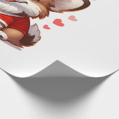 Papier Cadeau Amour de Corgi Mignon (Coin)