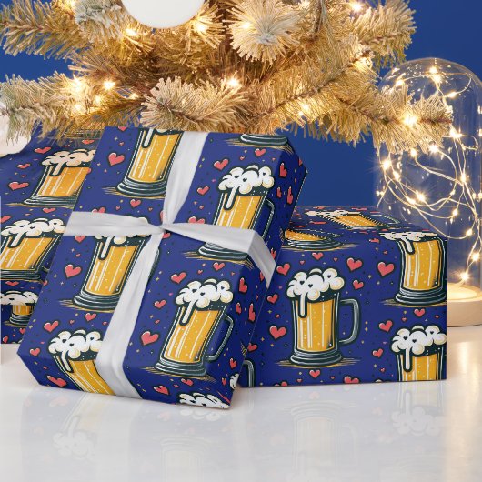 Papier Cadeau Amour de la bière (Vacances)