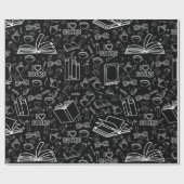 Papier Cadeau Amour de la lecture de livres (Plat)