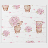Papier Cadeau Amour de l'ours (Plat)
