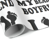 Papier Cadeau Amour de Noël I mon ami barbu (Coin rond)