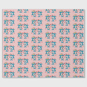 Papier Cadeau Amour de requins (Plat)