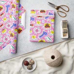 Papier Cadeau Amour de tricot crochet
