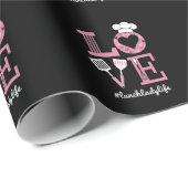 Papier Cadeau Amour Déjeuner Lady Life Funny Valentines Jour Cad (Coin rond)