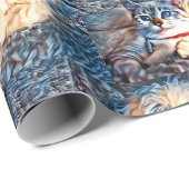 Papier Cadeau Amour des chats et des chiens (Coin rond)