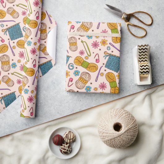 Papier Cadeau Amour du tricot (Artisanat)