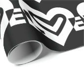 Papier Cadeau Amour en blanc (Coin rond)