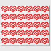 Papier Cadeau Amour en rouge (Plat)