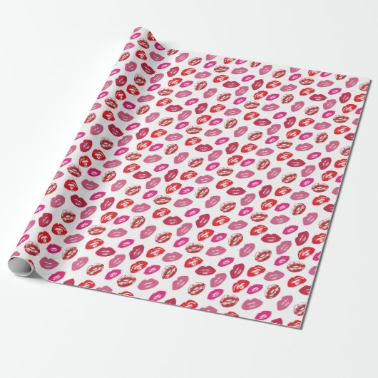 Papier Cadeau Amour Et Baisers (Déroulé)