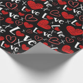 Papier Cadeau Amour et coeur motif transparent (Coin)