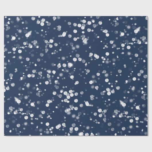 Papier Cadeau Amour et lumière | Jovely Navy Blue Bokeh Hanoukka (Plat)