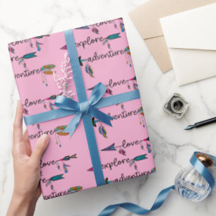 Papier Cadeau Amour Explore Aventure Arrow Tribal Boho Design