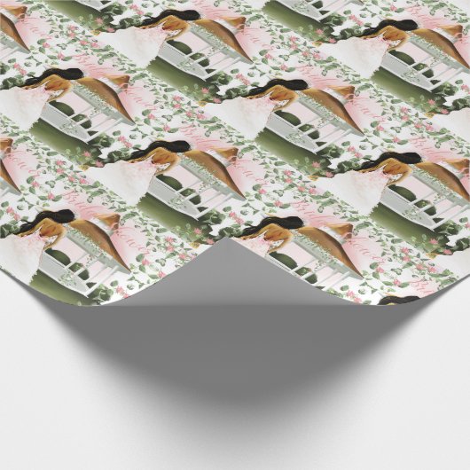 Papier Cadeau Amour Fête de l'mariée (Coin)