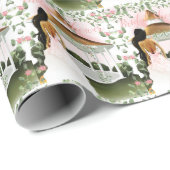 Papier Cadeau Amour Fête de l'mariée (Coin rond)