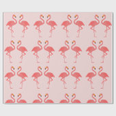Papier Cadeau Amour Flamant rose (Plat)