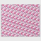 Papier Cadeau Amour floral mignon (Plat)