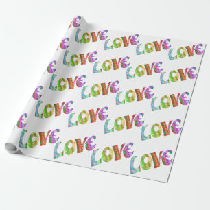 PAPIER CADEAU AMOUR GROOVY