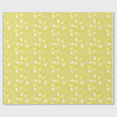 Papier Cadeau Amour Jaune Citron (Plat)