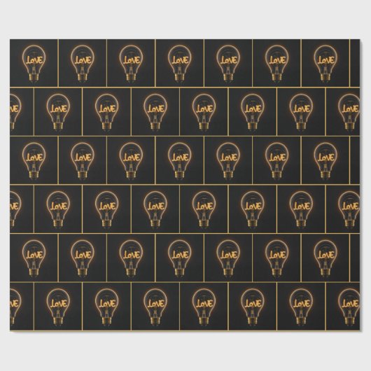 Papier Cadeau Amour Lampe (Plat)