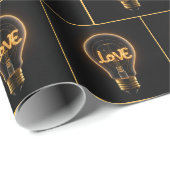 Papier Cadeau Amour Lampe (Coin rond)