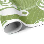 : Papier cadeau Amour Matcha Latte (Coin rond)