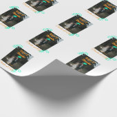 Papier Cadeau Amour & merci mariage couple photo moderne ajouter (Coin)