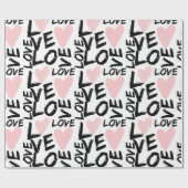 Papier Cadeau Amour moderne (Plat)