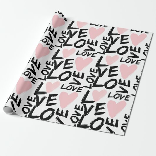 Papier Cadeau Amour moderne (Déroulé)
