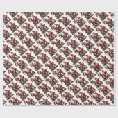 Papier Cadeau Amour Noël Gnomes (Plat)