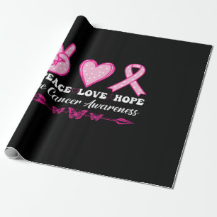 Papier Cadeau amour paix espoir oeil cancer du sein
