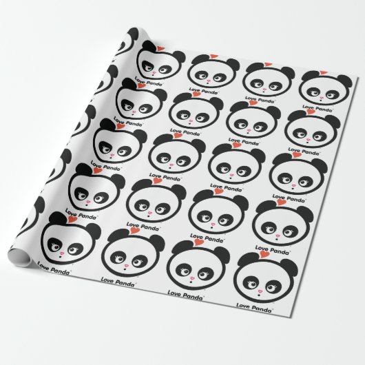 Papier Cadeau Amour Panda® (Déroulé)