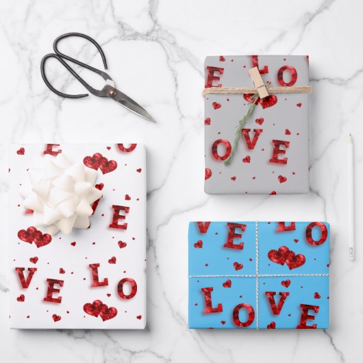 Papier Cadeau Amour Romantique (Recto)