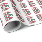 Papier Cadeau Amour rustique scandinave Gnome (Coin rond)