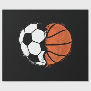 Papier Cadeau Amour Sports Football Basketball Ball Amateur Vale
